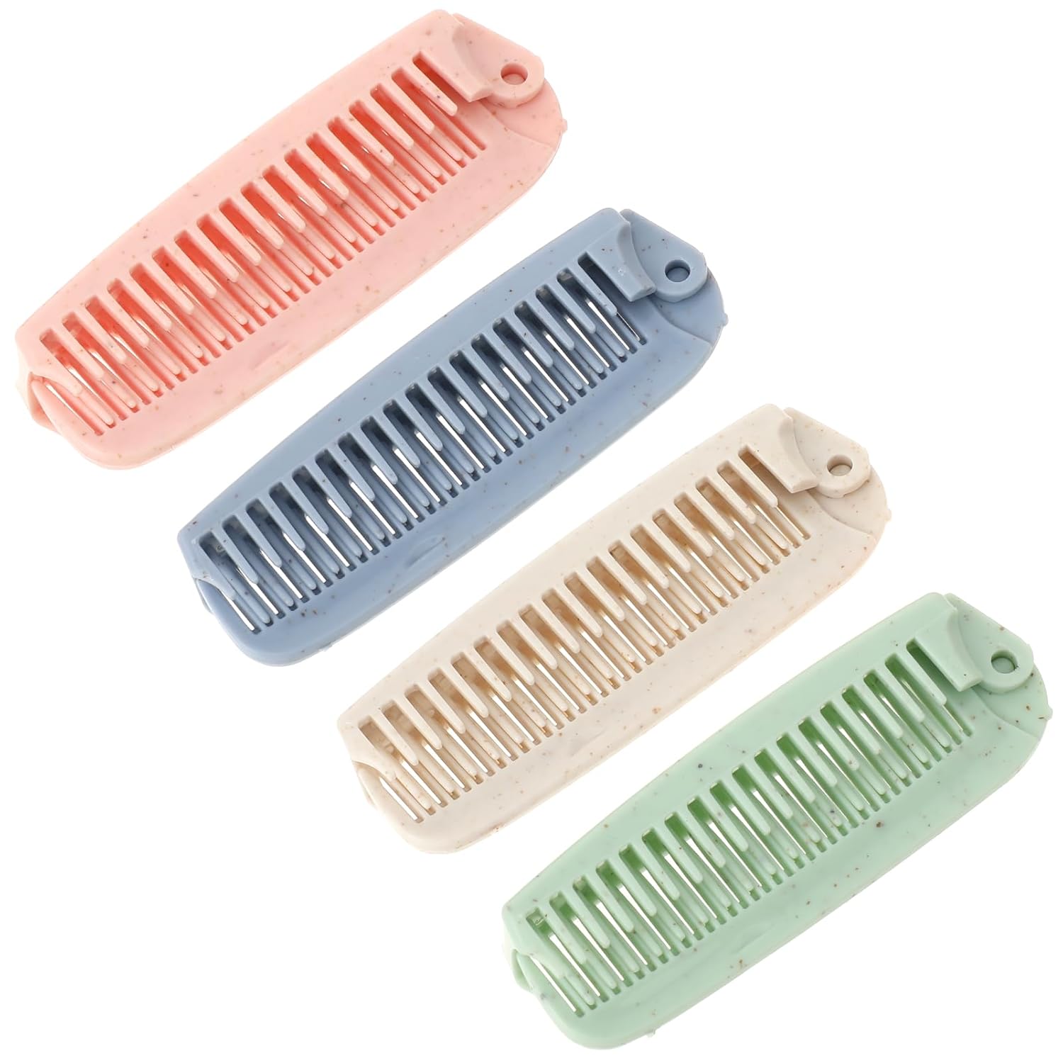 4pcs buğday saman katlanabilir saç tarağı